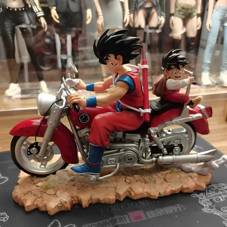 Estátua Dragon Bal - Diorama Goku & Gohan Motorcycle