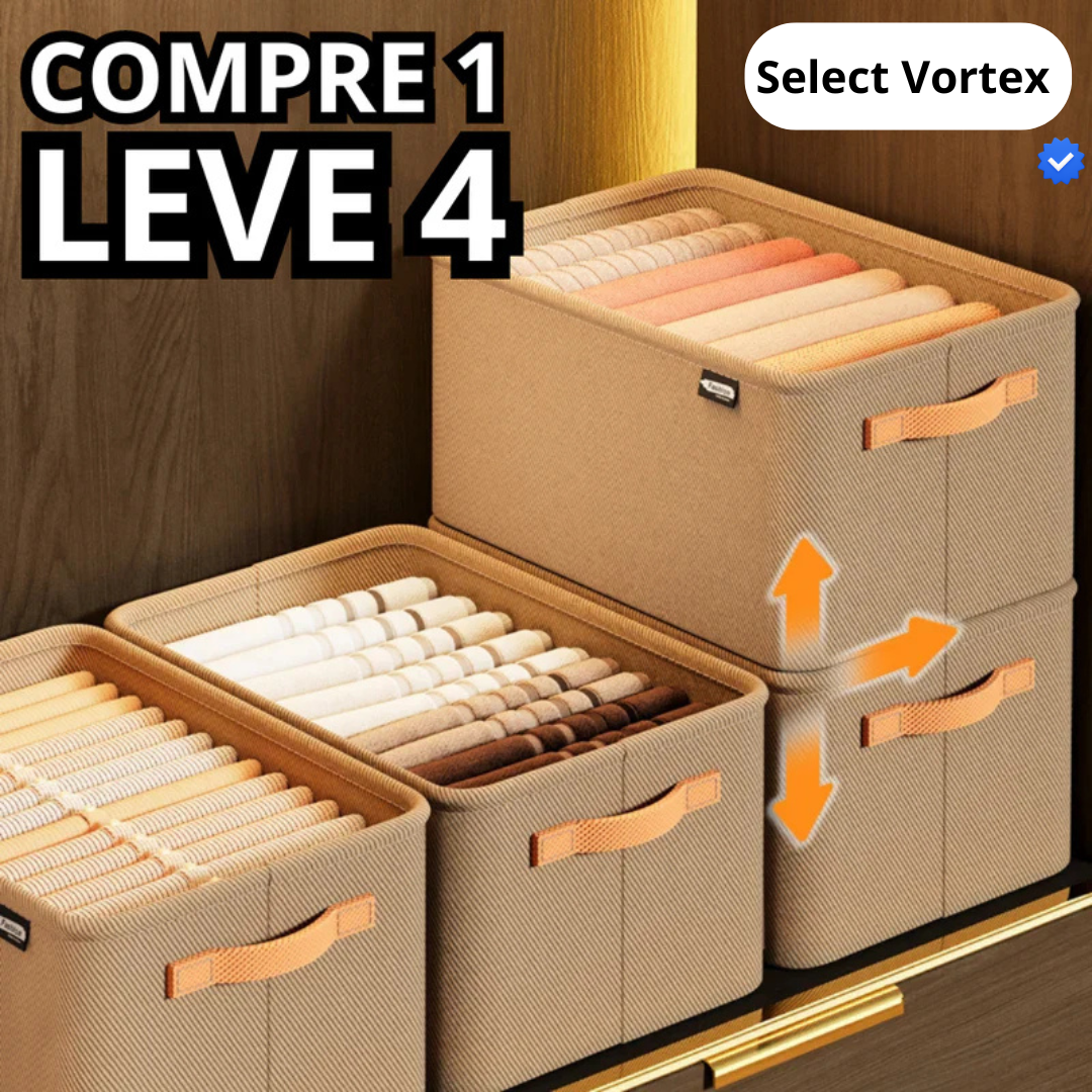 Organizador de Roupas Dobrável - COMPRE 1 LEVE 4 - SOMENTE HOJE ⏰