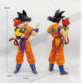 Estátua Dragon Ball - Son Goku Com Son Gohan No Colo 30 CM