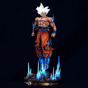 Estátua Dragon Ball - Son Goku Instinto Superior Despertar Com LED 35 CM