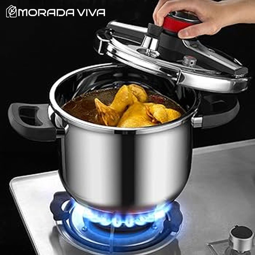 [Compre 1 e Leve 2] Panelas de Pressão TurboChef Aço Inoxidável - Á Prova de Explosões + Brinde: Kit Utensílios