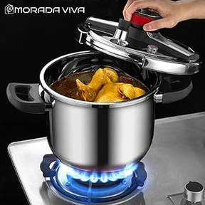 [Compre 1 e Leve 2] Panelas de Pressão TurboChef Aço Inoxidável - Á Prova de Explosões + Brinde: Kit Utensílios