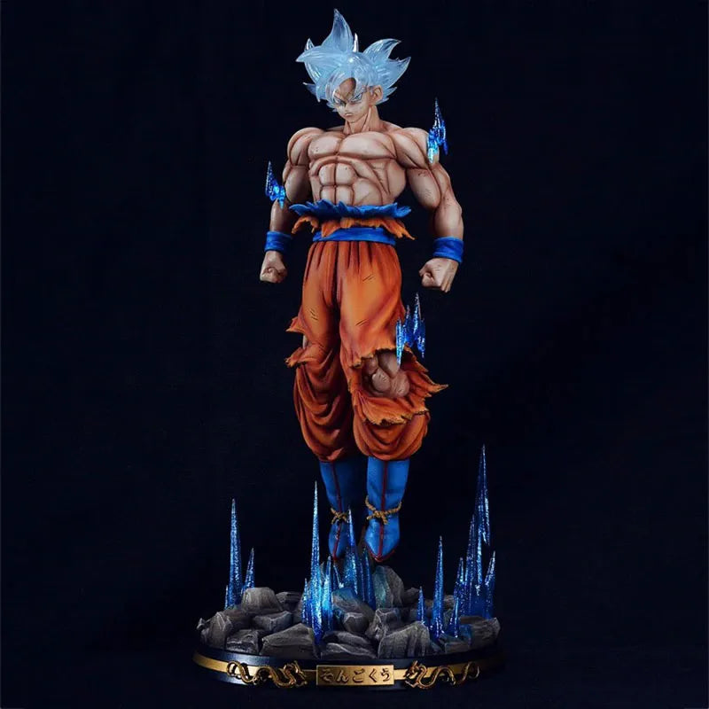 Estátua Dragon Ball - Son Goku Instinto Superior Despertar Com LED 35 CM