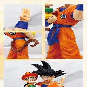 Estátua Dragon Ball - Son Goku Com Son Gohan No Colo 30 CM