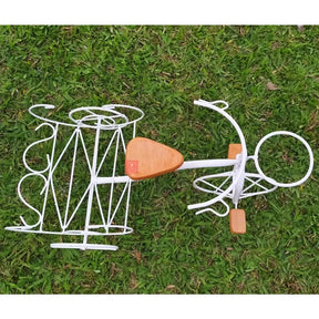 Bicicleta Decorativa de Ferro Rústica Branca