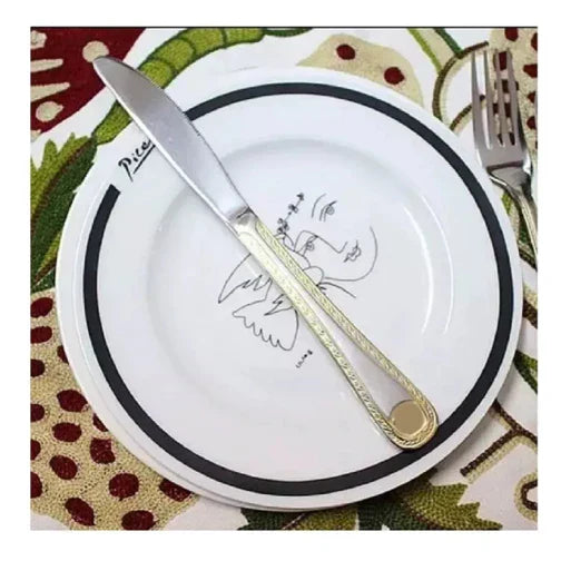 Kit Faqueiro Inox 84 Peças Banho Em Ouro 24k Luxo Alemão