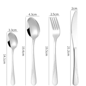 Jogo Talheres 24 Peças Faqueiro Inox Premium Luxo Com Maleta