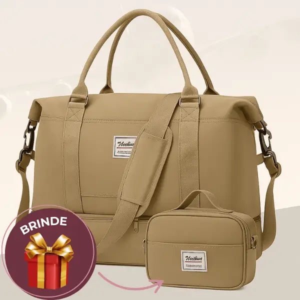 Bolsa-Mala com Bolsos Multifuncionais - Elegância Urbana + BRINDE